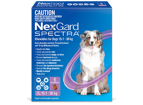 NexGard SPECTRA 15.1-30kg body weight pack