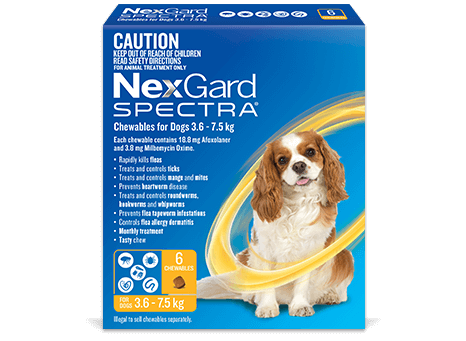 NexGard SPECTRA 3.6-7.5kg body weight pack