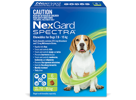 NexGard SPECTRA 7.6-15kg body weight pack