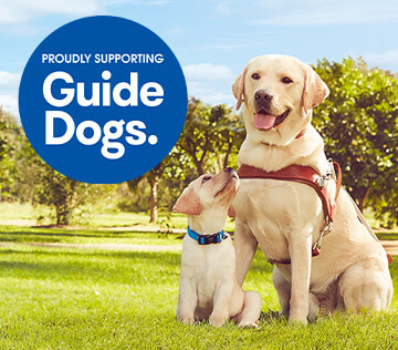 Proudly supporting guide dogs